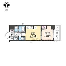 CREST TAPP 京都太秦天神川 dex I 1DKの間取図画像