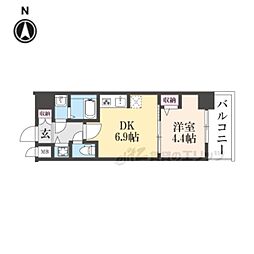 CREST TAPP 京都太秦天神川 dex I 1DKの間取図画像