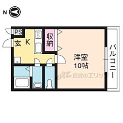 アクアKM 1Kの間取図画像