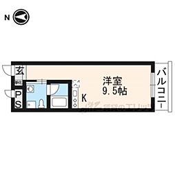 G-デザイン京都西院 ワンルームの間取図画像