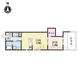 フォレストメゾン若みや 1LDKの間取図画像