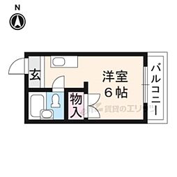 ハイツ村岡 1Kの間取図画像