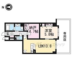 ドルフ聖護院 1LDKの間取図画像
