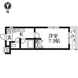 キャピタル・シティー 1Kの間取図画像