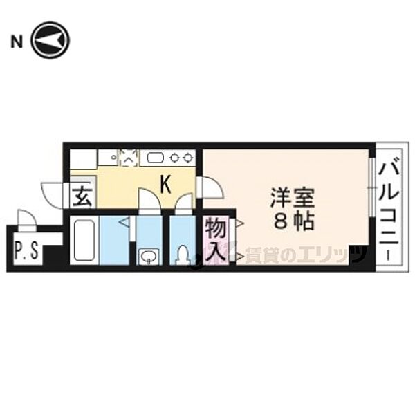 京都府京都市上京区寺之内通千本東入新猪熊町(賃貸マンション1K・3階・22.91㎡)の写真 その2