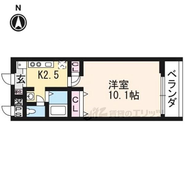 京都府京都市北区小山西花池町(賃貸マンション1K・2階・27.88㎡)の写真 その2