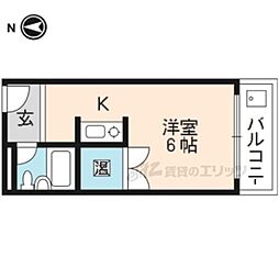 京都今出川レジデンス 1Kの間取図画像