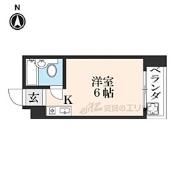 ＮＡＫＡＨＯＵＳＥ 3階ワンルームの間取り