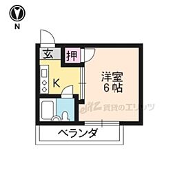 コープ春菜 2階1Kの間取り