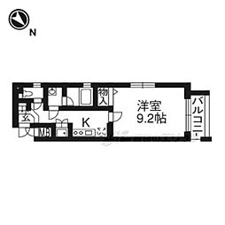 京阪本線 祇園四条駅 徒歩8分の賃貸マンション 4階1Kの間取り