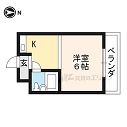 コンドミニアムコクサイ 1Kの間取図画像