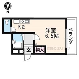 しきさい・Ｍ 3階1Kの間取り