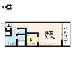 W.DECO 1Kの間取図画像