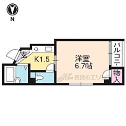 ジュール寺町二条 1Kの間取図画像