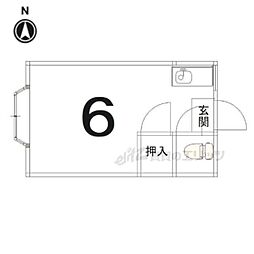 アイバハウス ワンルームの間取図画像