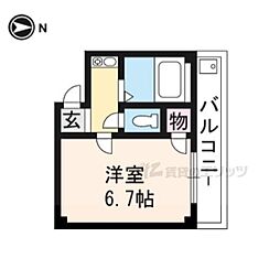 グレース桃園 1Kの間取図画像