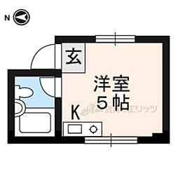 貴船マンション ワンルームの間取図画像