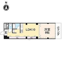 BDB 1DKの間取図画像