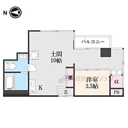 EPOCH岡崎 1LDKの間取図画像