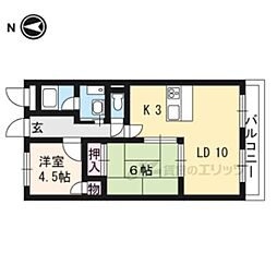 エスポワール鷺 2LDKの間取図画像