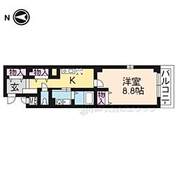 グラン・シエル 1Kの間取図画像