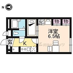 レオパレス京都鷹峰 1Kの間取図画像