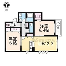 シャーメゾン岩倉南 2LDKの間取図画像