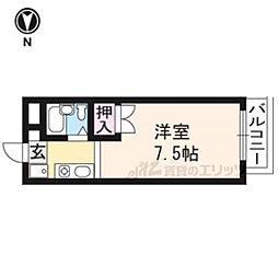 メゾンヒエイ ワンルームの間取図画像