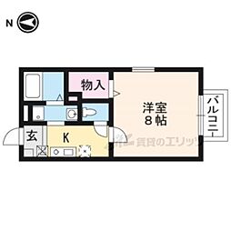 相深荘 1Kの間取図画像