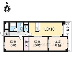 アフリー太田 3LDKの間取図画像