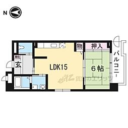 洛和ホーム音羽の里 4階1LDKの間取り