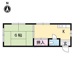 リッチモンド岡崎 1Kの間取図画像