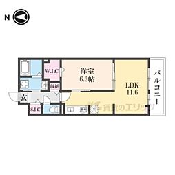 JR東海道・山陽本線 瀬田駅 徒歩14分の賃貸アパート 3階1LDKの間取り