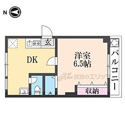 ｅｌｌｅ23 2階1DKの間取り