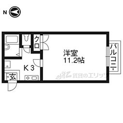 メゾンレグルス 1階1Kの間取り