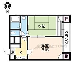 クレスト大塚 地下1階2Kの間取り