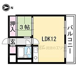 ヴィラ大成 4階1LDKの間取り