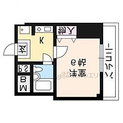 ゆめのこーぽ 3階1Kの間取り