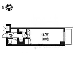ドエル竹鼻 5階1DKの間取り