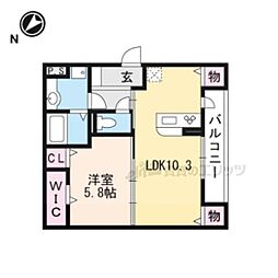 Ｅｍｉｎｅｎｃｅ(エミネンス) 2階1LDKの間取り