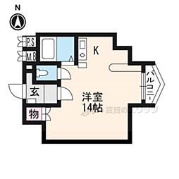 グレイスメゾンＯＺ 3階ワンルームの間取り