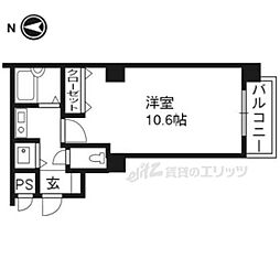 サムティ京都祇園 1階1Kの間取り