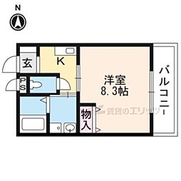 WINDMILL本町 1階1Kの間取り