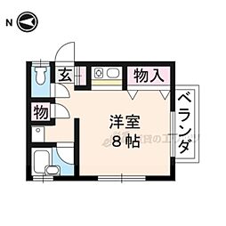 メゾン岩佐 2階1Kの間取り