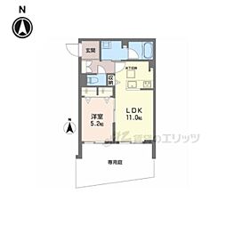 シャーメゾン　マーサ東山 1階1LDKの間取り