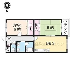 エクシードSS 1階2LDKの間取り