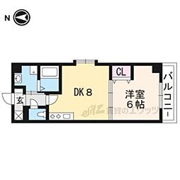 JR東海道・山陽本線 大津駅 徒歩5分の賃貸マンション 7階1LDKの間取り