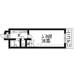 Ｅｖａｎｓ祇園 3階1Kの間取り