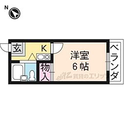 コーポ朝倉 1Kの間取図画像