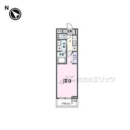 コーチ・フラット 1Kの間取図画像